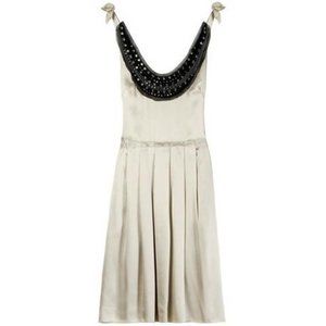 3.1 Phillip Lim blue silk silver embellished beaded ballerina dress
